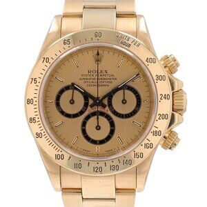 Rolex Daytona 18KY  40mm 16528 Champagne Small Index Luminous Dial, Tachymeter